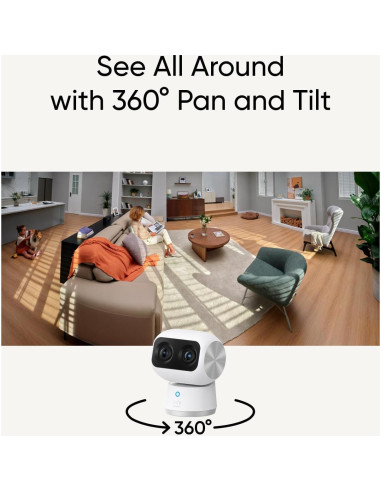 Cámara de Seguridad Interior Eufy S350 4K UHD Dual con Zoom 8x