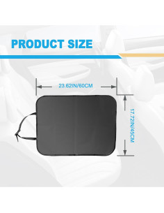 Paquete de 2 Protectores de Asiento Trasero KEVWR Negro 2