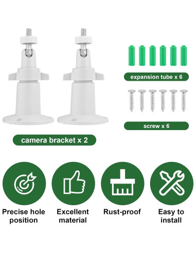 Soporte de Montaje Ajustable para Cámara de Seguridad Gosknor - 2 Piezas