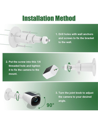 Soporte de Montaje Ajustable para Cámara de Seguridad Gosknor - 2 Piezas