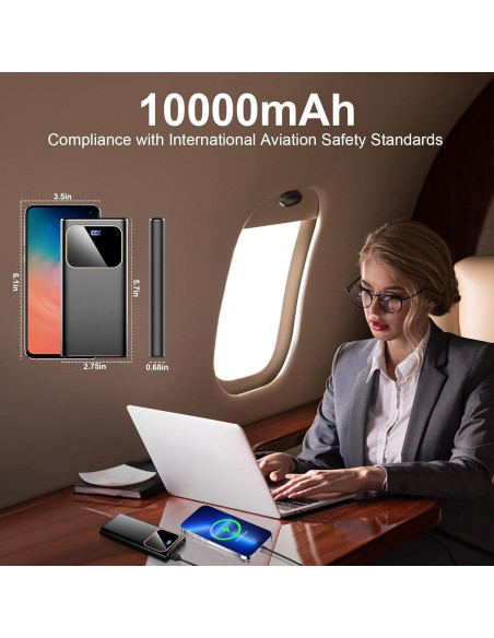 Banco de Energía 10000mAh Cargador Portátil USB-C 22.5W