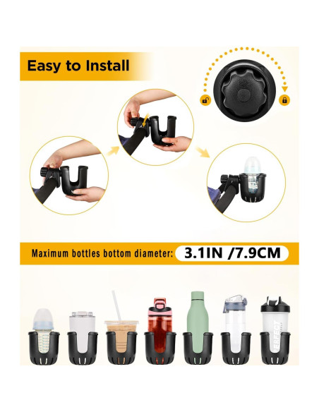 Soporte Universal para Tazas BUNDLEPRO 2 PCS Ajustable