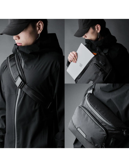 Bolsa de Mensajero Sling ALPAKA Bravo Max 8L Negro con RFID