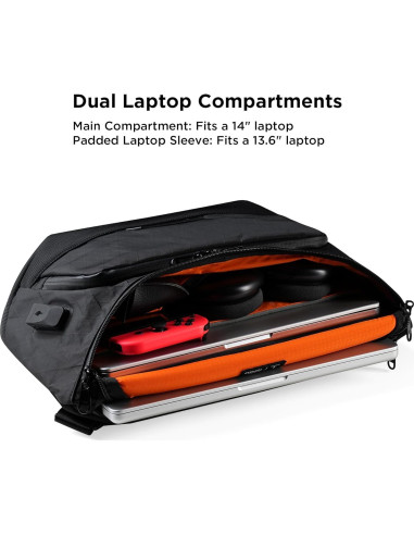 Bolsa de Mensajero Sling ALPAKA Bravo Max 8L Negro con RFID