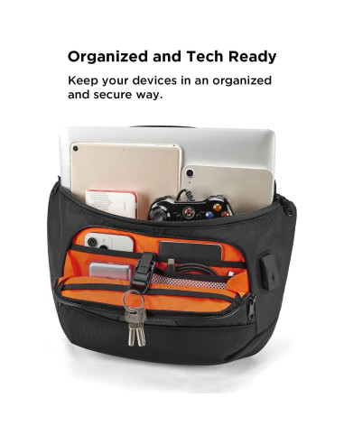 Bolsa de Mensajero Sling ALPAKA Bravo Max 8L Negro con RFID