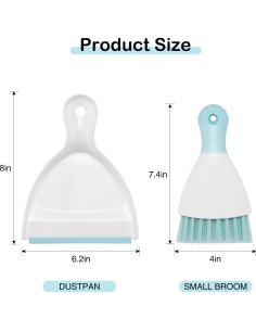 Juego de Escoba y Recogedor Mini NACENA Azul Compacto 2