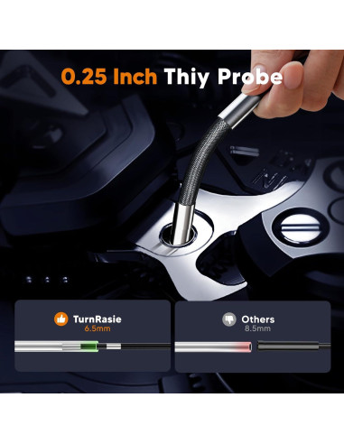 Cámara de Inspección Articulada TURN RAISE AT040 7" con Luz