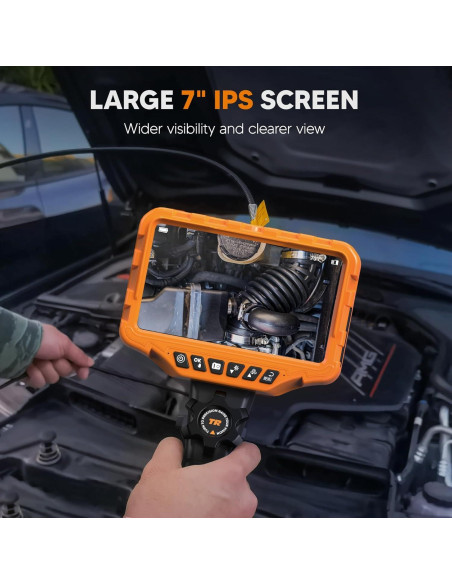 Cámara de Inspección Articulada TURN RAISE AT040 7" con Luz