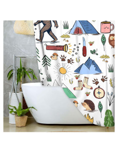 Cortina de Ducha Impermeable JAWO Bigfoot 91x182 cm para RV