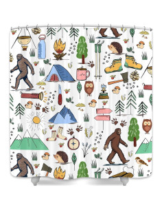 Cortina de Ducha Impermeable JAWO Bigfoot 91x182 cm para RV 2