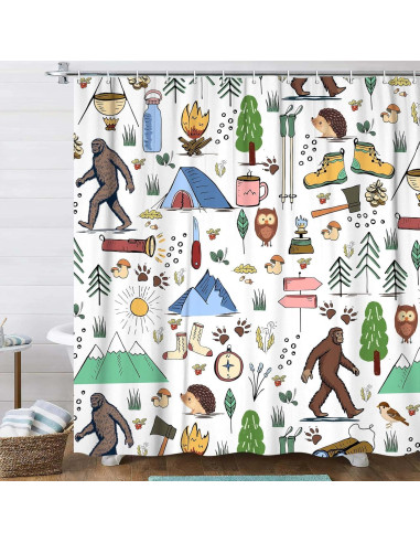 Cortina de Ducha Impermeable JAWO Bigfoot 91x182 cm para RV