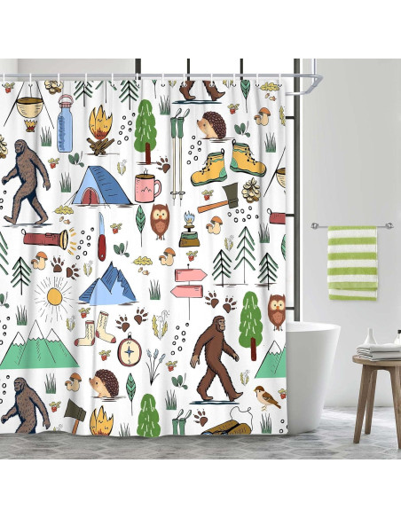 Cortina de Ducha Impermeable JAWO Bigfoot 91x182 cm para RV