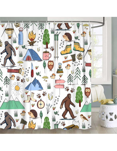 Cortina de Ducha Impermeable JAWO Bigfoot 91x182 cm para RV