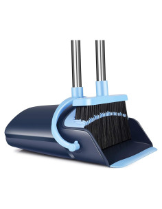 Juego de Escoba y Recogedor OLLSDIRE Azul 137.7 cm Mango Largo