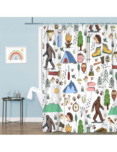 Cortina de Ducha Impermeable JAWO Bigfoot 91x182 cm para RV