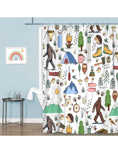 Cortina de Ducha Impermeable JAWO Bigfoot 91x182 cm para RV