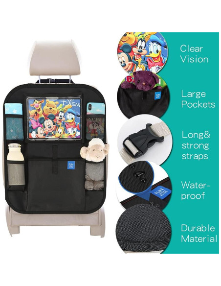 Protector de Asiento de Coche Funbliss Negro XL Universal
