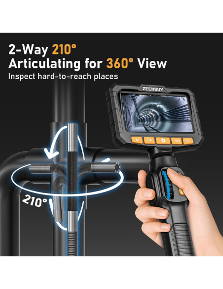 Borescopio Articulado ZEENSUY 3.9mm HD 1080P 1.52m Luz LED