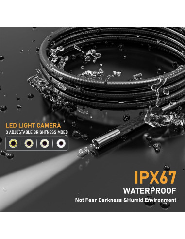 Borescopio Articulado ZEENSUY 3.9mm HD 1080P 1.52m Luz LED