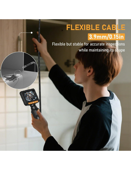 Borescopio Articulado ZEENSUY 3.9mm HD 1080P 1.52m Luz LED