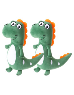 Lenwen Almohadas de Cinturón de Seguridad para Niños 2 Pcs Verde Dragón