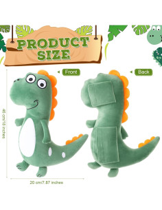 Lenwen Almohadas de Cinturón de Seguridad para Niños 2 Pcs Verde Dragón 2