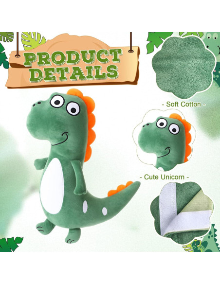 Lenwen Almohadas de Cinturón de Seguridad para Niños 2 Pcs Verde Dragón