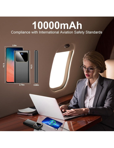 Banco de Energía 10000mAh Cargador Portátil USB-C 22.5W
