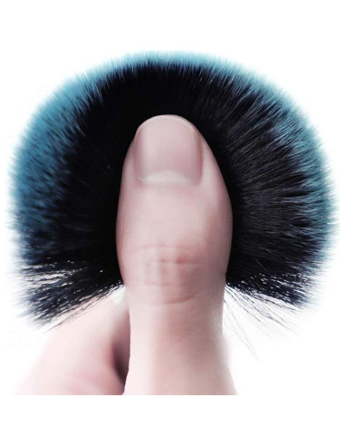 Set de 10 Pinceles de Maquillaje Yuwaku - Sintéticos Premium con Mango de Cristal Azul