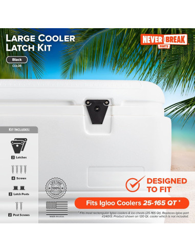 Pestillos de Reemplazo NeverBreak para Neveras Igloo - 2 Pack