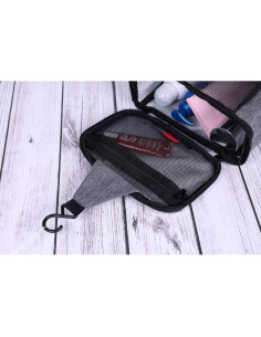 Caddy de Ducha KUSOOFA Gris 11L Portátil con Gancho Colgante 2