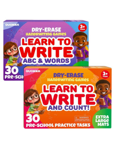 Libro Ocupado QUOKKA - 2 Conjuntos de Escritura para Niños 3-5 Años