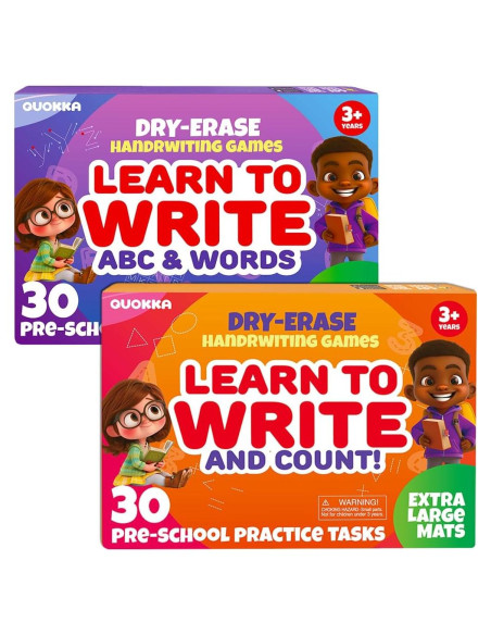Libro Ocupado QUOKKA - 2 Conjuntos de Escritura para Niños 3-5 Años