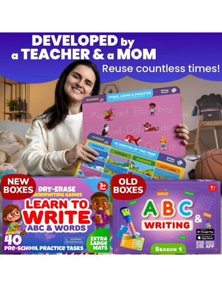 Libro Ocupado QUOKKA - 2 Conjuntos de Escritura para Niños 3-5 Años