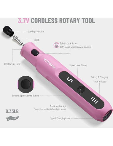 Kit de Herramienta Rotativa Inalámbrica Katerk 3.7V 70 Accesorios