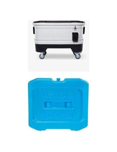 Enfriador Rodante Igloo 125 Qt Blanco y Negro con Abrebotellas