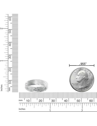 Anillo de Acero Damasco Metro Jewelry para Hombres 8 mm Talla 9-11