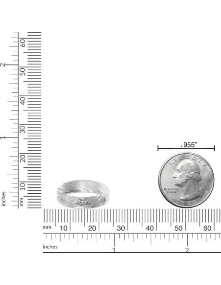 Anillo de Acero Damasco Metro Jewelry para Hombres 8 mm Talla 9-11