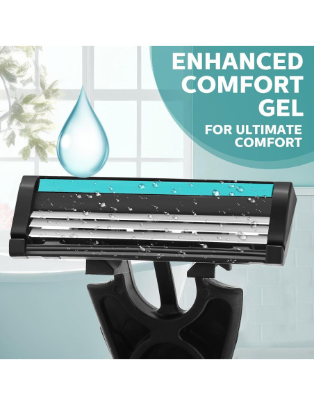 Afeitadoras Desechables Leriton 12 Pcs 3 Cuchillas Piel Sensible