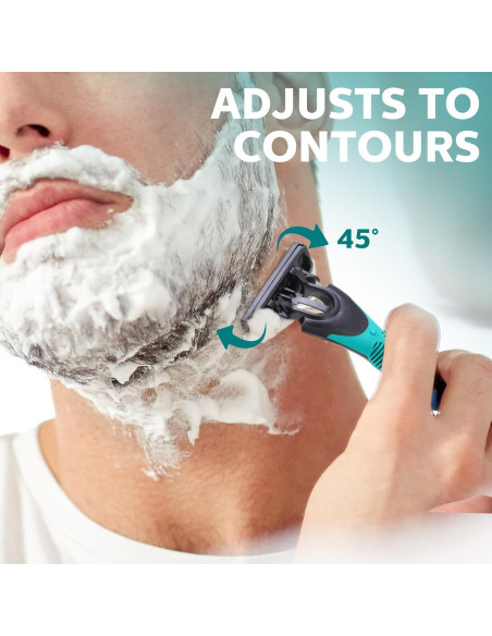 Afeitadoras Desechables Leriton 12 Pcs 3 Cuchillas Piel Sensible