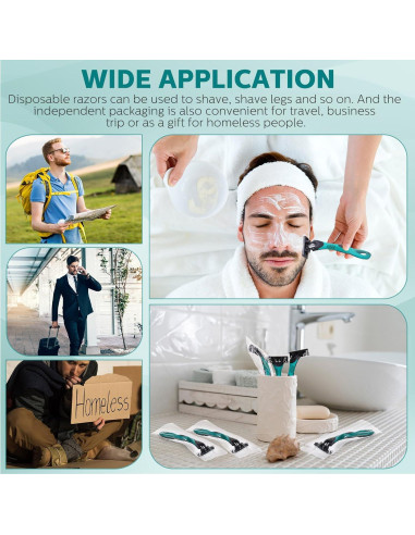 Afeitadoras Desechables Leriton 12 Pcs 3 Cuchillas Piel Sensible