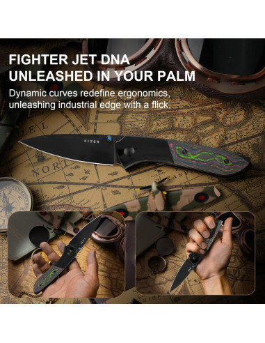 Cuchillo de bolsillo Kizer Spitfire EDC 7.95 cm S35VN Plegable