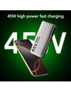 Banco de Energía 10000mAh MFish 45W Carga Rápida USB-C 2