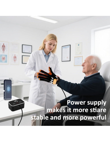 Guantes de Rehabilitación JBMBHC Mano Derecha M Naranja