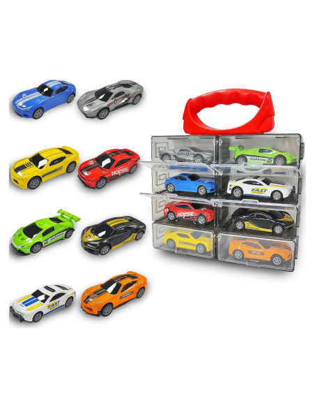 Set de Coches de Juguete KIDAMI 1:64 - 8 Vehículos Retroceso