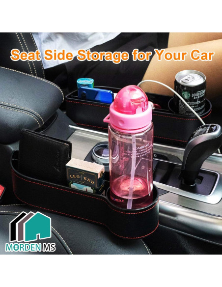 Organizador de Espacio entre Asientos MORDEN MS con Portavasos Organizador de Espacio entre Asientos MORDEN MS con Portavasos