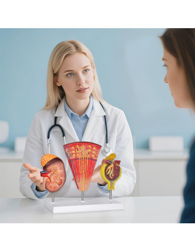 Modelo Anatómico de Riñón 3-en-1 Simedutech para Estudio