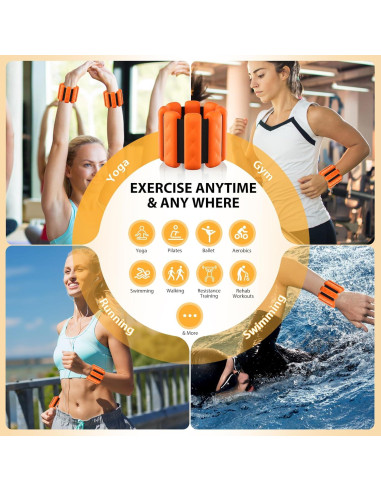 Pesas Ajustables para Muñeca y Tobillo PENOMO 0.91 kg Juego de 2