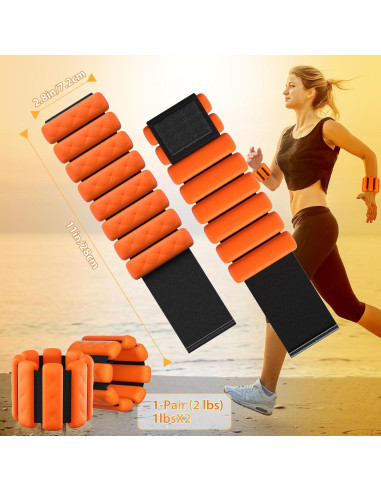 Pesas Ajustables para Muñeca y Tobillo PENOMO 0.91 kg Juego de 2