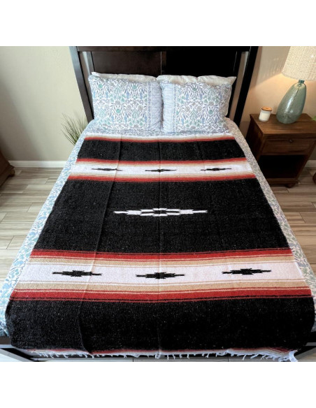 Manta Mexicana Negra Open Road Goods 198x132 cm Gruesa